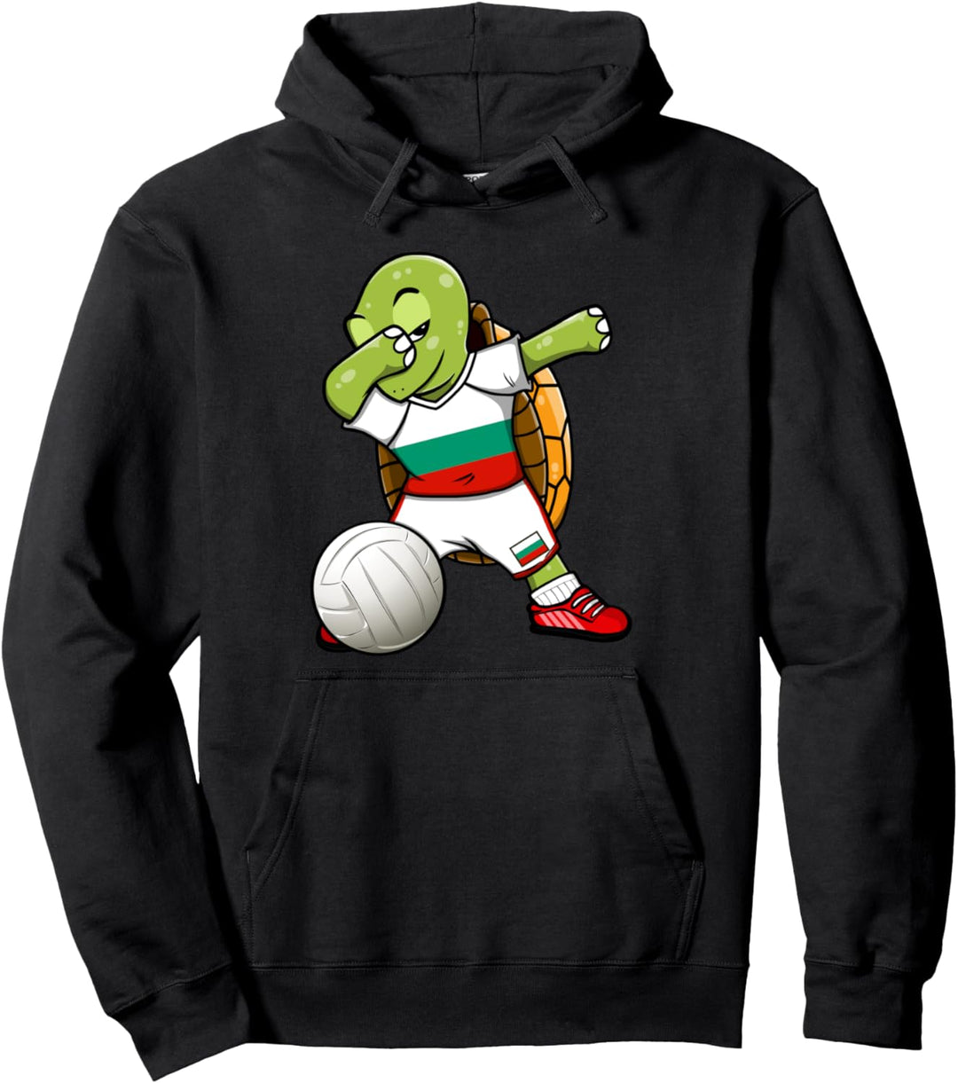 Dabbing Turtle Bulgarien Volleyball Fans Trikot Sport Flagge Pullover Hoodie