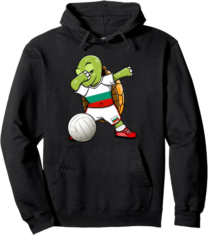 Dabbing Turtle Bulgarien Volleyball Fans Trikot Sport Flagge Pullover Hoodie