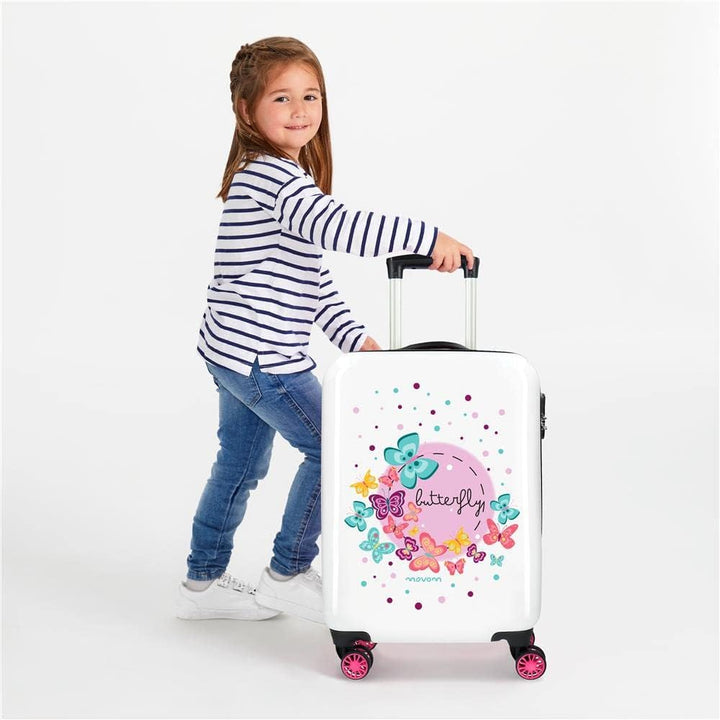 Movom Happy Time Kabinenkoffer Mehrfarbig 37x55x20 cms Hartschalen ABS Kombinationsschloss 32L 2,5Kg