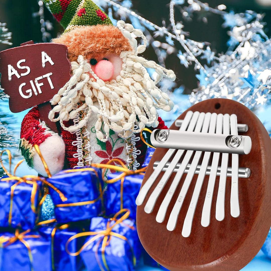 EASTROCK 8 Tasten Mini Kalimba, Finger Daumen Klavier mit Zubehör Anhänger Geschenk, Exquisite Finge