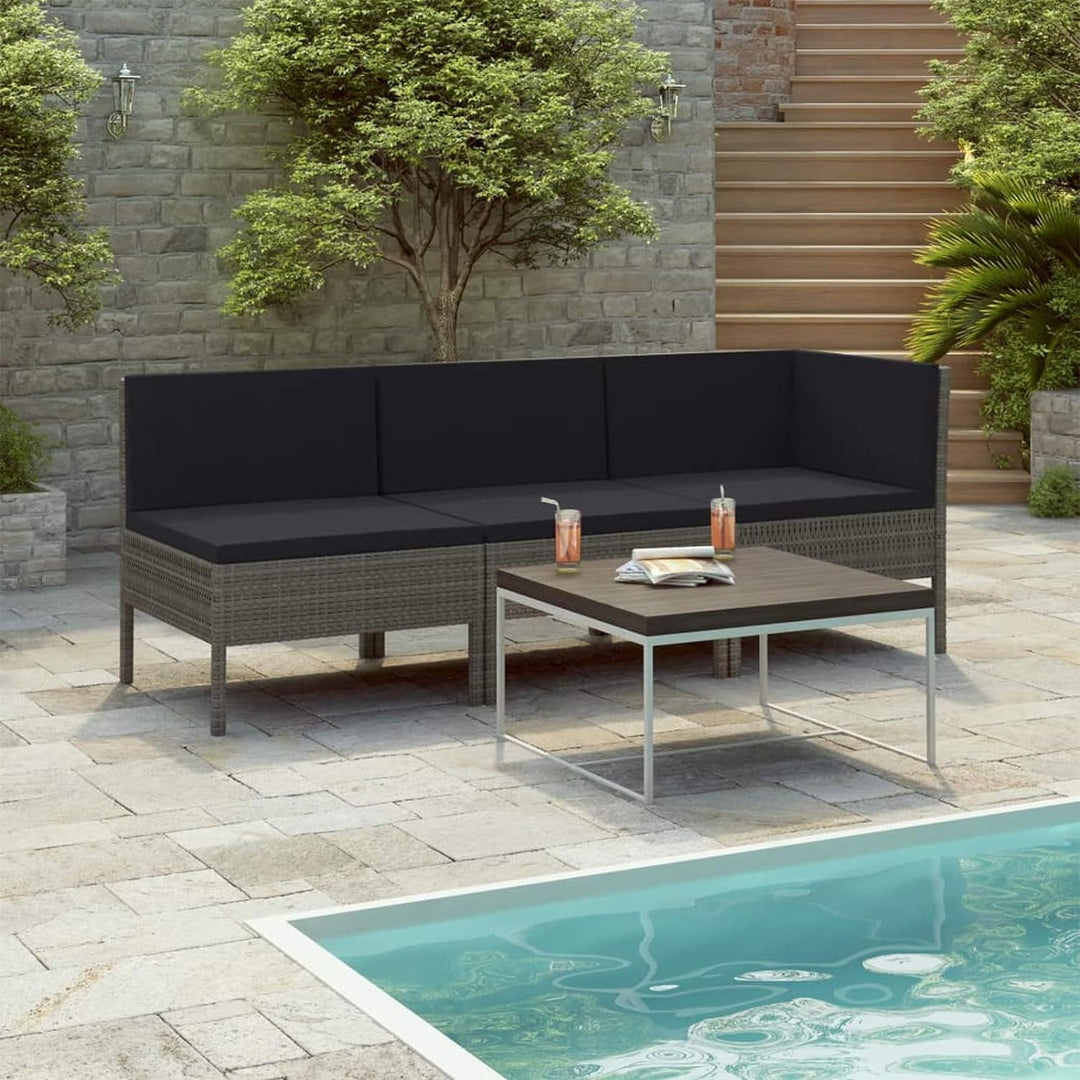 Tidyard 3-TLG.Garten-Lounge-Set Gartenmöbel-Set Gartenset Mobel Sofagarnitur Gartensofa Gartengarnit