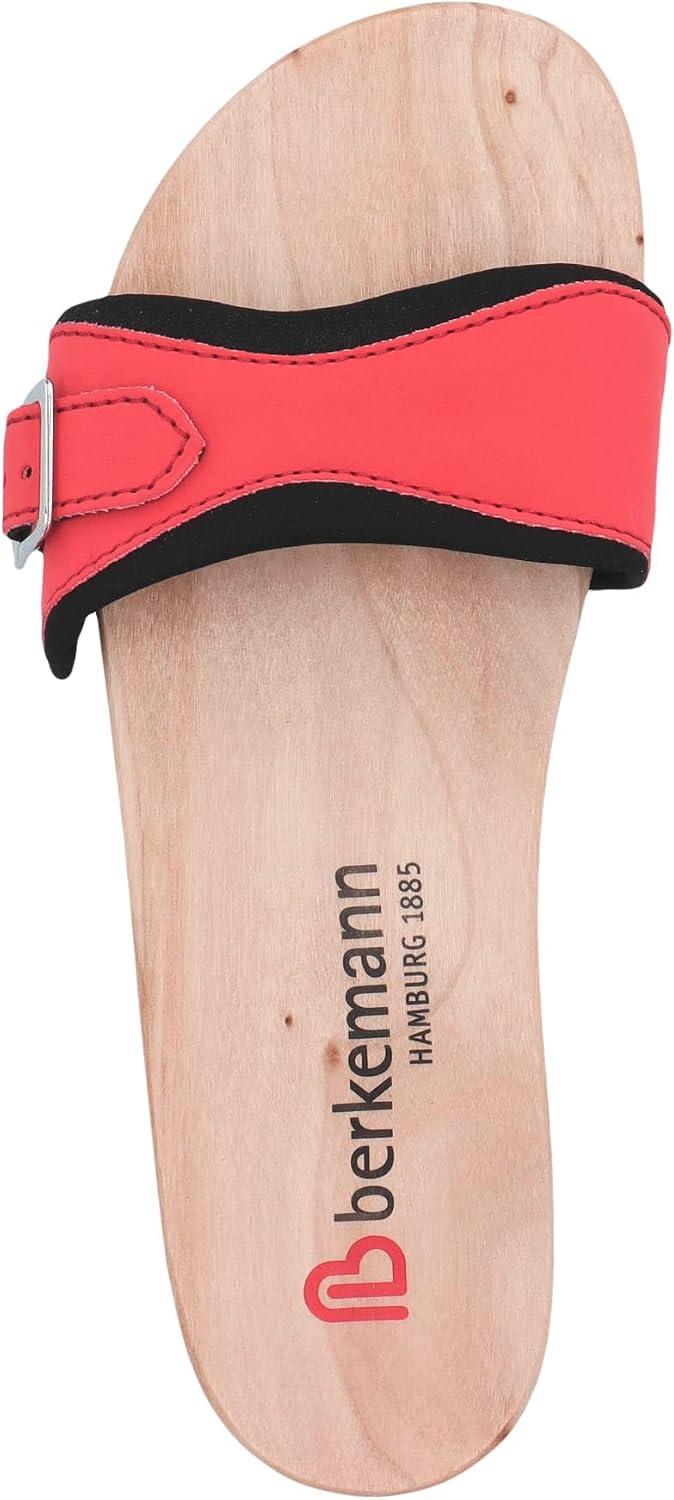 Berkemann Unisex-Erwachsene Berkilette Pantoletten 36 1/3 EU Mehrfarbig Rot Schwarz, 36 1/3 EU Mehrf