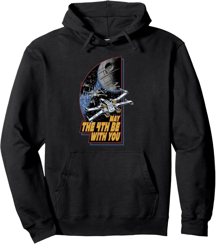 Star Wars Day May the 4th Be With You Vintage Space Battle Pullover Hoodie