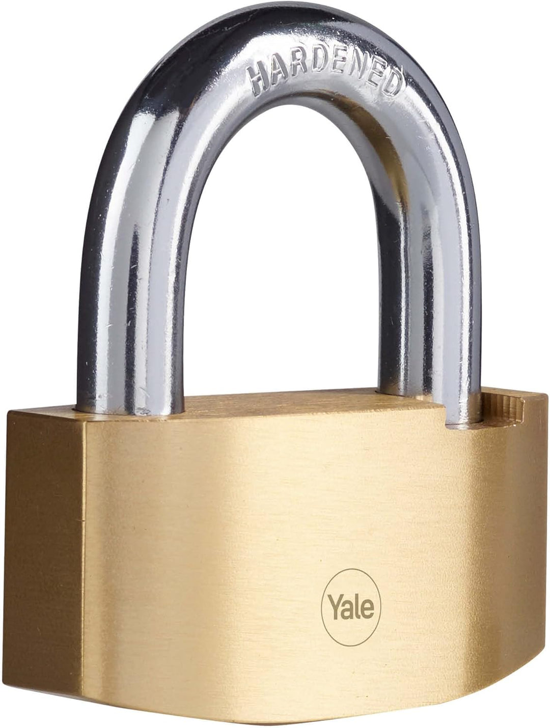 Yale Y2B/80/138/1 Hoher Schutz - Hammerschlag Messing Vorhängeschloss 80mm - Gehärteter Stahlbügel -