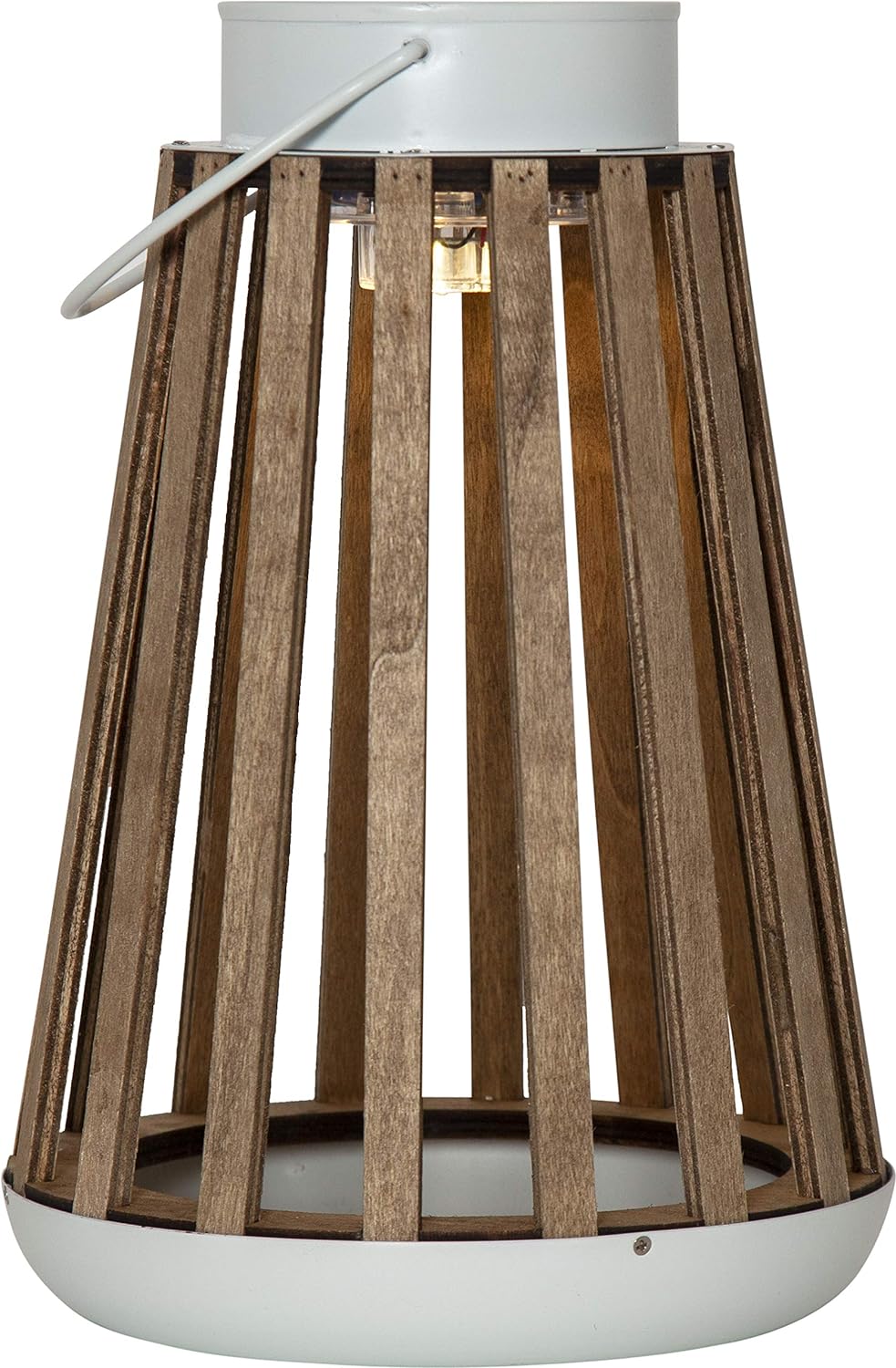 Star LED-Solar-Laterne 'Catania', Holz/Metall, 19x28cm,
