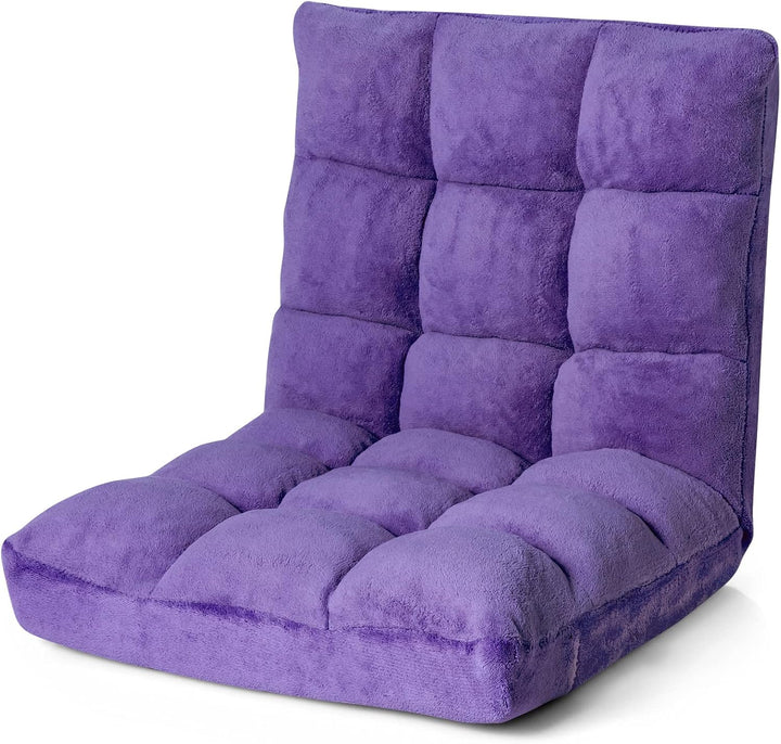 RELAX4LIFE Bodenstuhl Faltbar, Lazy Sofa, Meditationsstuhl, Bodensessel mit Verstellbarer Lehne, für
