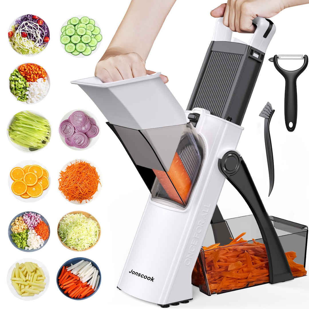 Safe Veggie Chopper Gemüseschneider, Pommes Frittierschneider, Zwiebelhacker, Gemüsehobel, multifunk