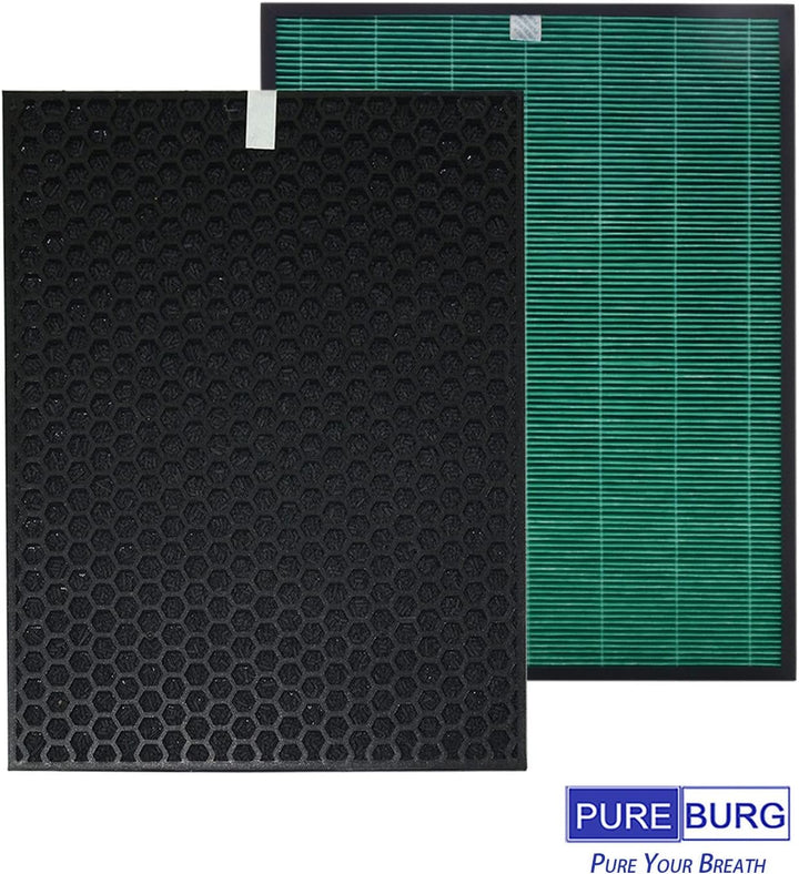 PUREBURG Ersatz-Filter-Set kompatibel mit Coway Airmega Jet AP-1220B Luftreiniger, H13 HEPA Aktivkoh