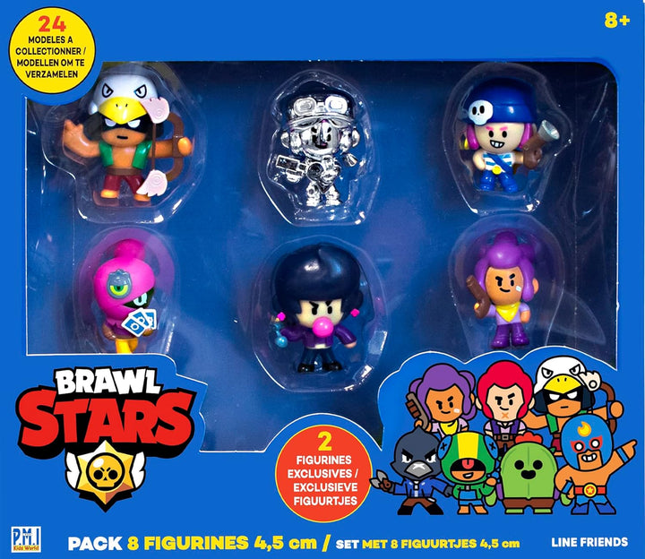 Lansay Brawl Stars – Pack 8 Figuren 4,5 cm – Brawlers Team A