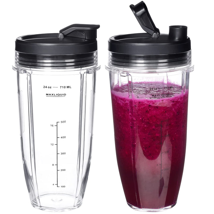 680 ml Mixerbecher mit verbesserten Deckeln für Ninja BL450 BL454 BL456 BL480 BL481 BL482 BL490 BL64