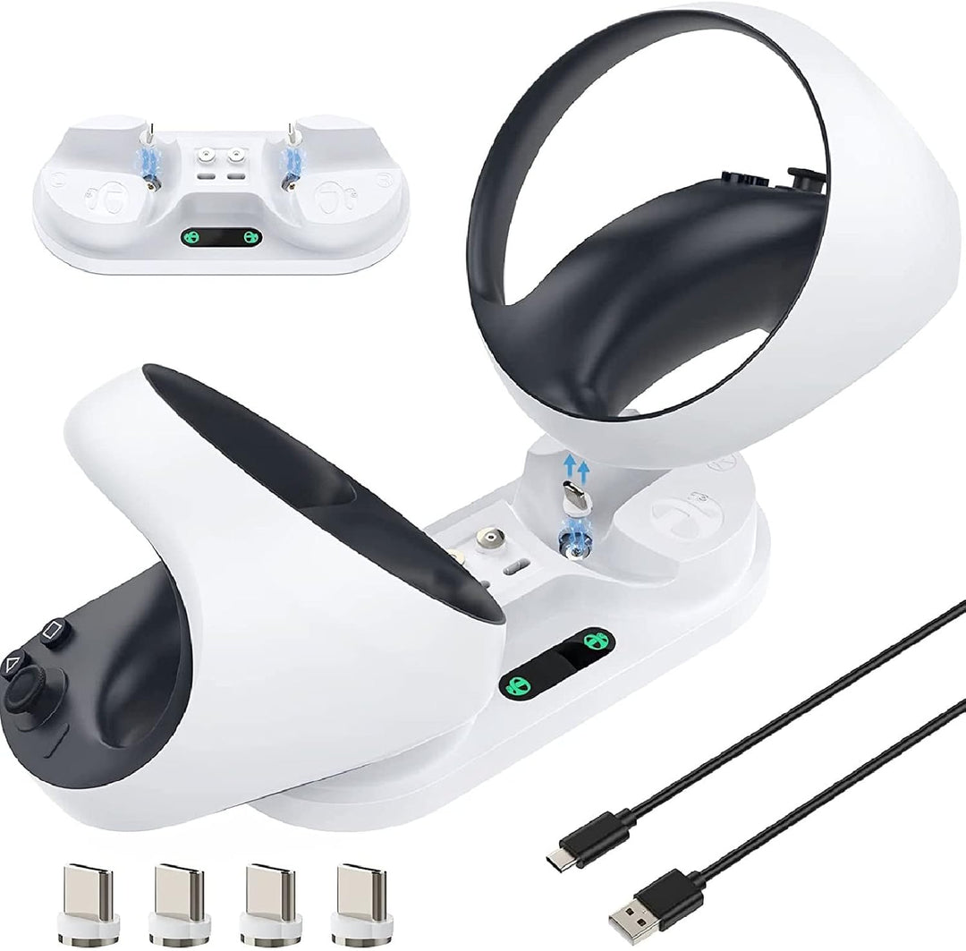 Controller-Ladestation, für PS5-Ladestation mit Schnelllade-AC-Adapter 5V/2A, Dual-Controller-Ladest