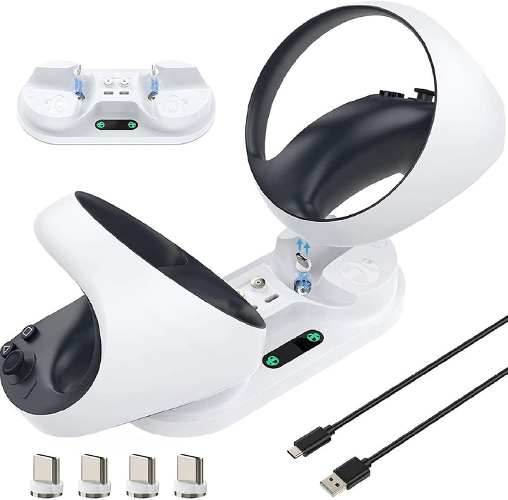 Controller-Ladestation, für PS5-Ladestation mit Schnelllade-AC-Adapter 5V/2A, Dual-Controller-Ladest