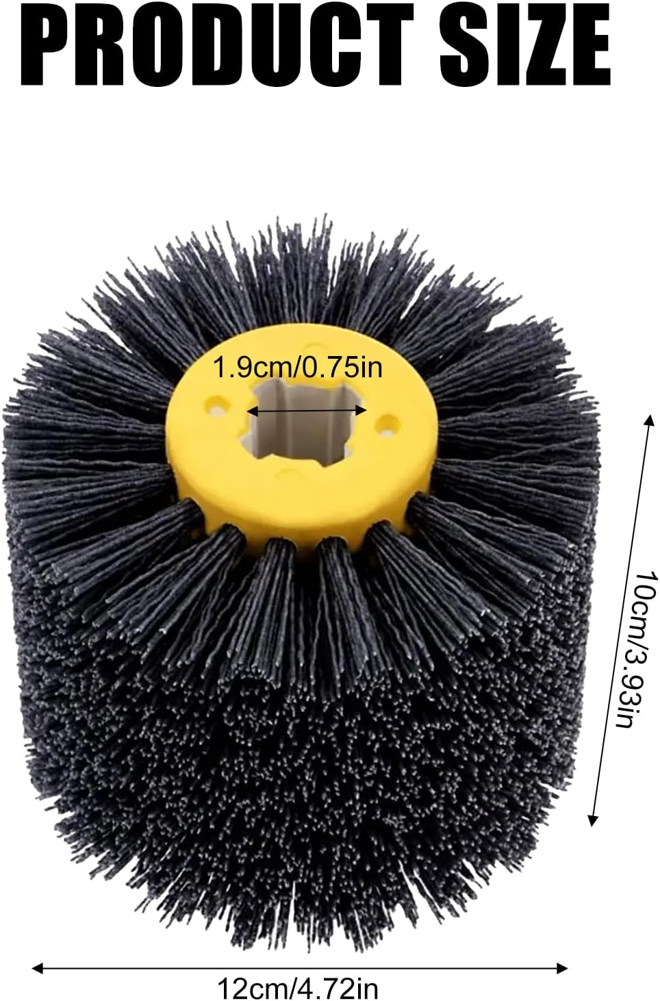 2 Stück Schleifbürsten: 80 Körnung, 100mm Breite - 120mm Ø | Schleifwalze geeignet, Nylonbürste für