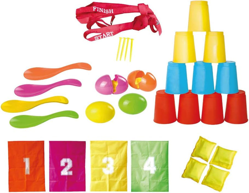 Knorrtoys 56000 - Party Set - "Fun" 32teilig, Sackhüpfen, Eierlaufen, Dosenwerfen Single, Single