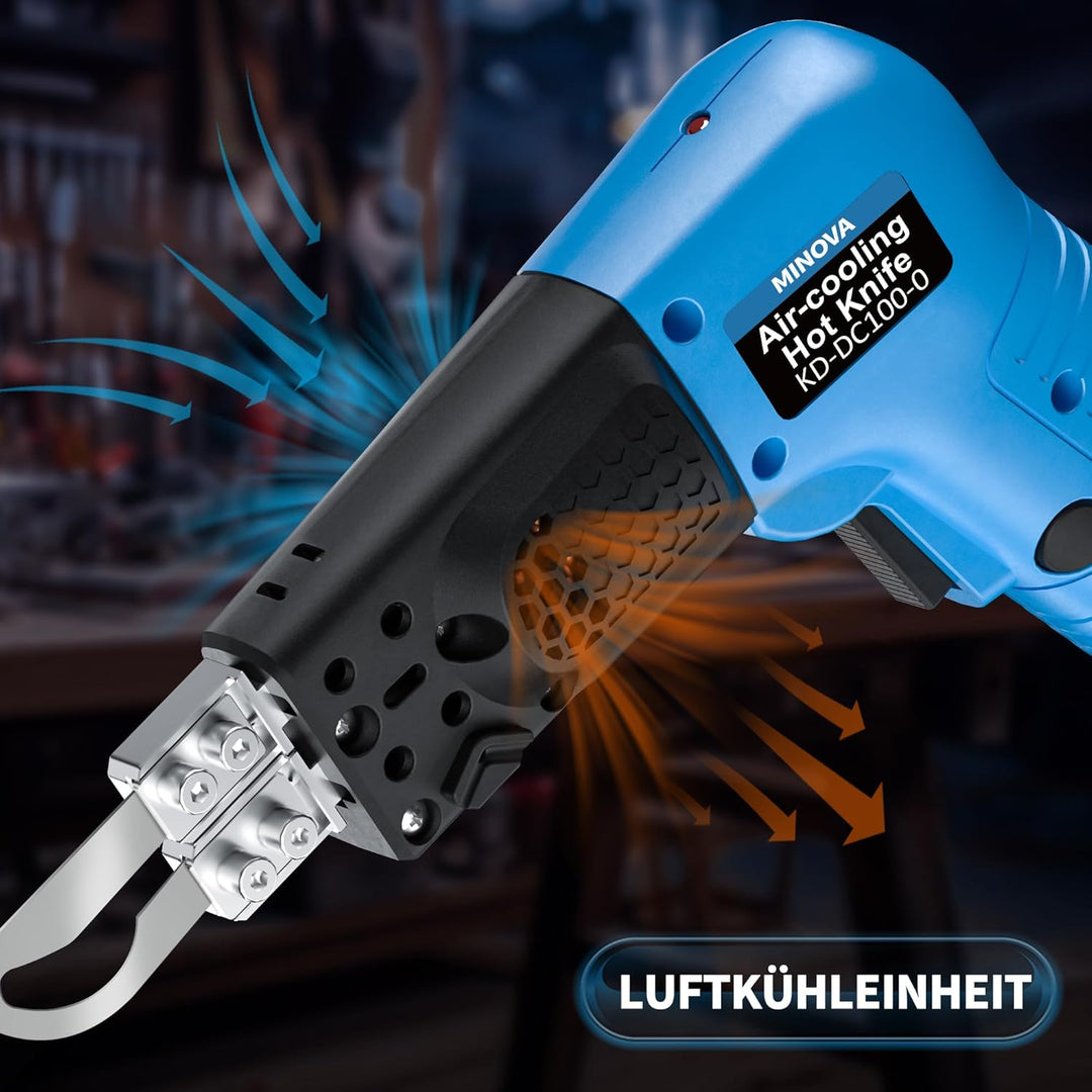 MINOVA Styrocutter Heisses Messer Kabelloser Luftgekühlter Professioneller Elektrischer Heissschneid