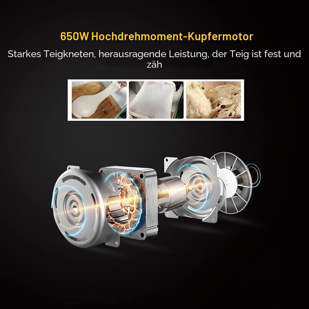 Automatischer 19-in-1-Brotbackautomat, programmierbarer 650-W-Brotbackautomat, Edelstahl Multifunkti