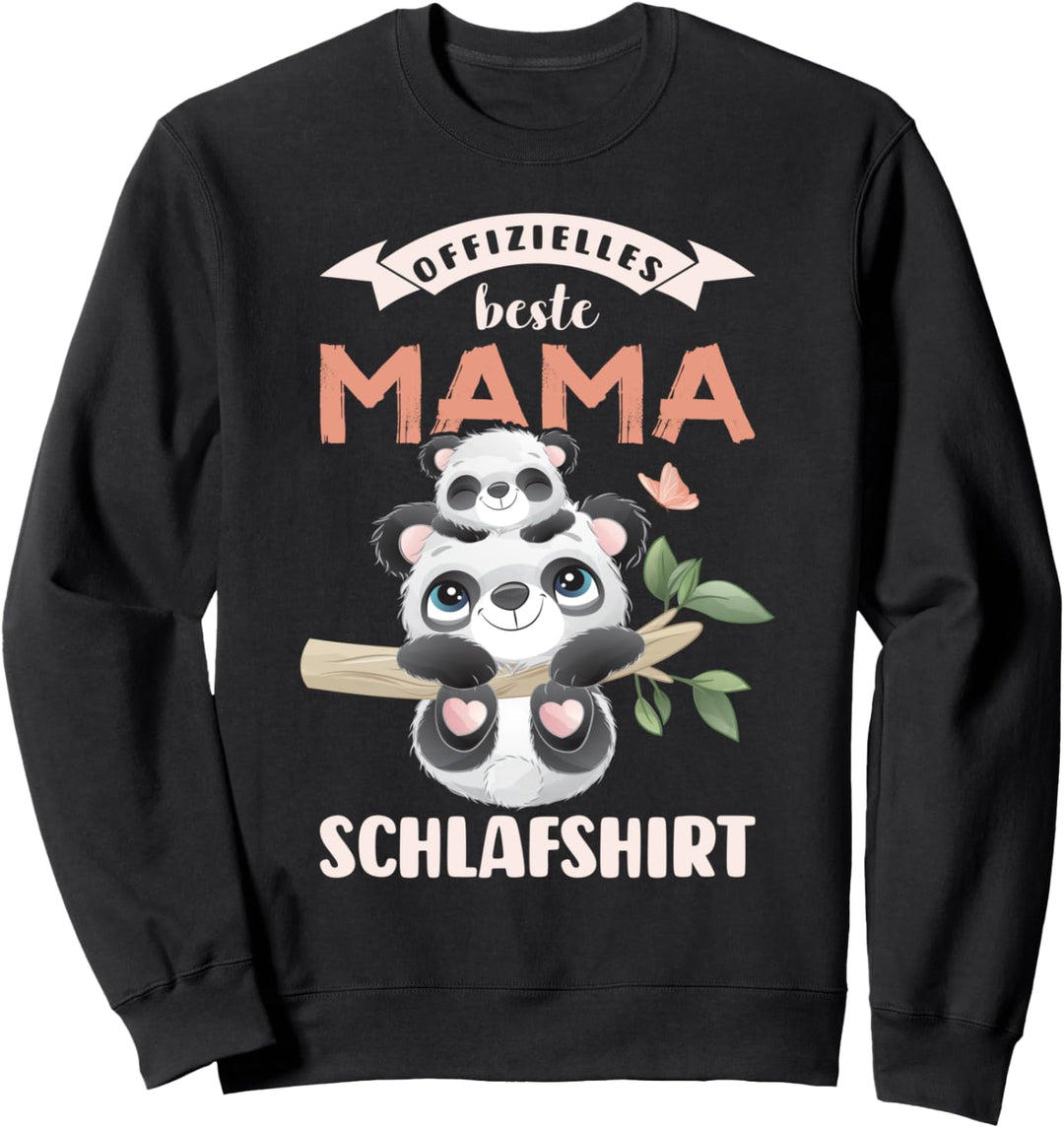 Beste Mama Schlafshirt, Panda mit Panda-Baby Sweatshirt