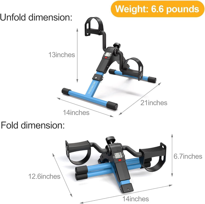Mini Fahrrad Pedal Trainer für Arm- und Beintrainer Heimtrainer mit LCD-Monitor Büro, Büro