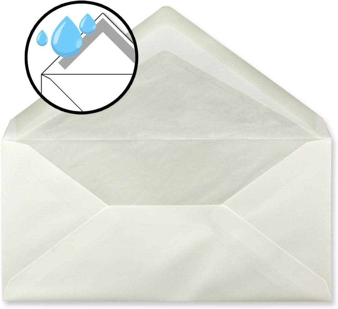 50 SETS - ZANDERS GOHRSMÜHLE Papier, Weiss Matt DIN A4 + Umschläge DIN Lang gefüttert - für hochwert