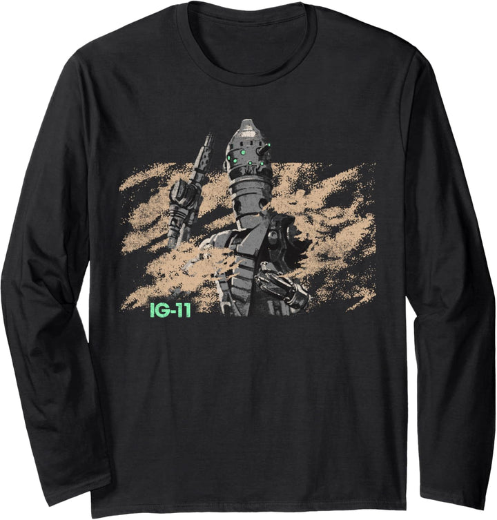 Star Wars The Mandalorian IG-11 Sand Portrait Langarmshirt
