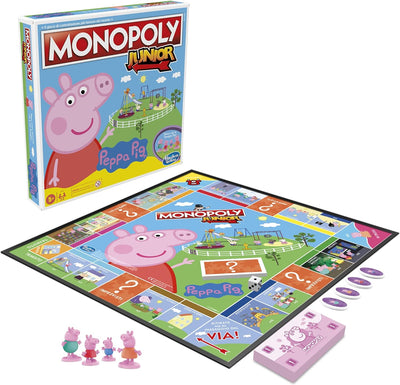 Hasbro Monopoly Junior: Peppa Pig Edition, gioco da tavolo per 2-4 giocatori, per Bambini dagli 5 an