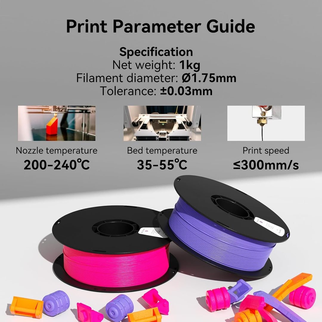 kexcelled PLA Braun Filament 1,75mm Zähigkeit Erhöhen Hochpräzises Lebendige Farben 1kg Spule 3D Dru