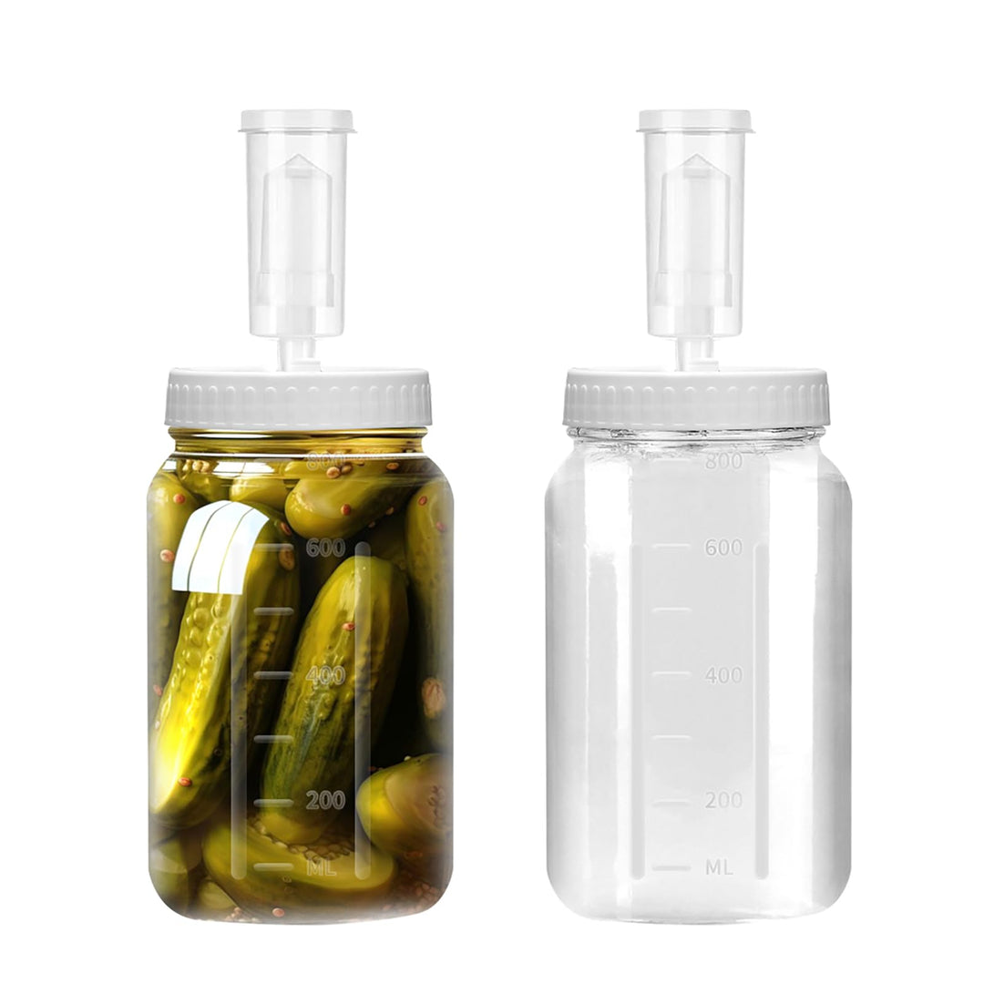 LUPATDY 2 Stück Fermentierglas 1L/32oz, Fermentiergläser mit Gärventil, Breiter Mund Fermentiergläse
