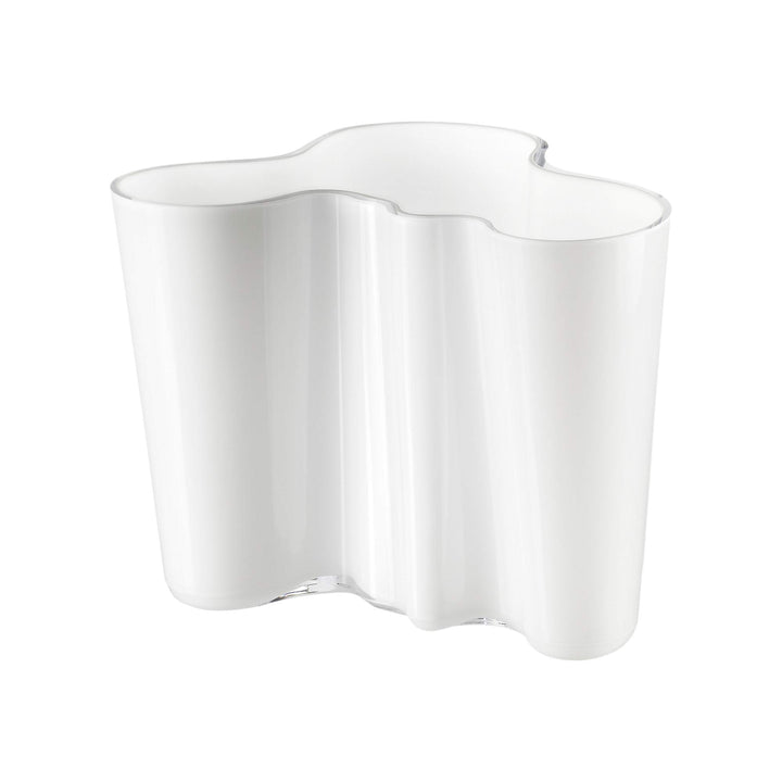 Iittala Vase Aalto 160 mm Weiss aus Glas, 160 mm Weiss