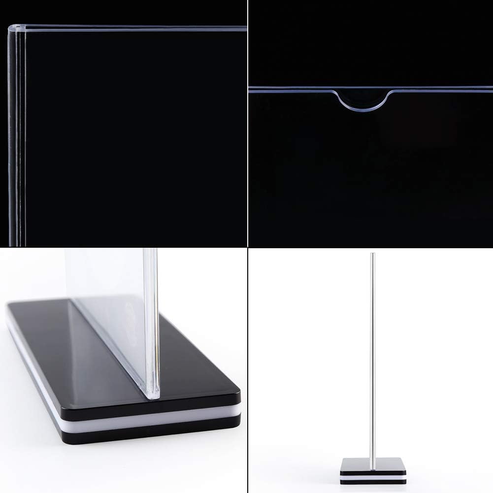 6 Stück A5 Ständer Aufsteller Tischaufsteller Werbeaufsteller Acryl T-Ständer Menükartenhalter Doppe