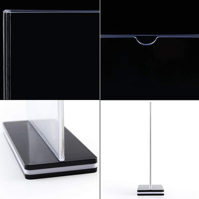 6 Stück A5 Ständer Aufsteller Tischaufsteller Werbeaufsteller Acryl T-Ständer Menükartenhalter Doppe
