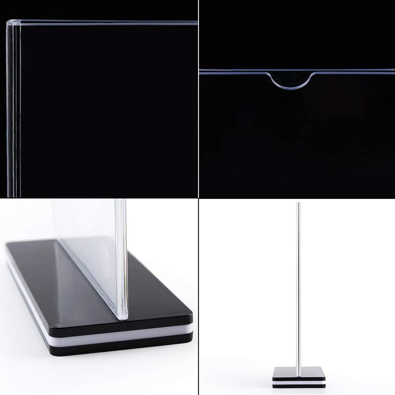 6 Stück A5 Ständer Aufsteller Tischaufsteller Werbeaufsteller Acryl T-Ständer Menükartenhalter Doppe
