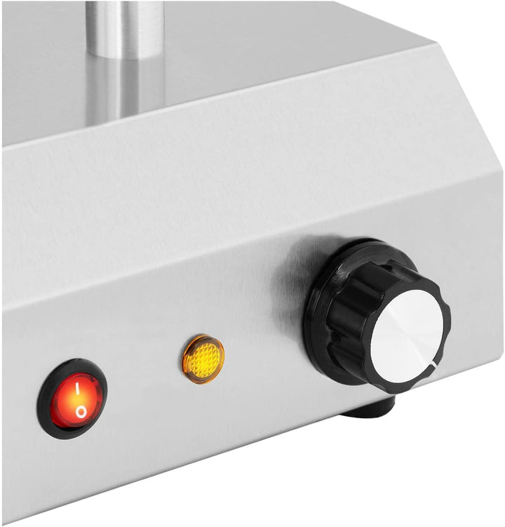 Royal Catering Hot Dog Maker Hot Dog Gerät 2 Spiesse RCHW-350-2 (422 W, max. 28 Würste, 2 Heizdorne,