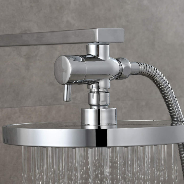 Tecmolog Umstellventil Dusche 3 Wege 1/2" Messing Absperrventil Dusche T Adapter für Handbrause DSF0