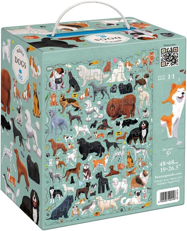 Banana Panda Puzzlove Puzzle Dogs - für Kinder ab 5 Jahren - Bodenpuzzle - Puzzle mit Hunden für Kin