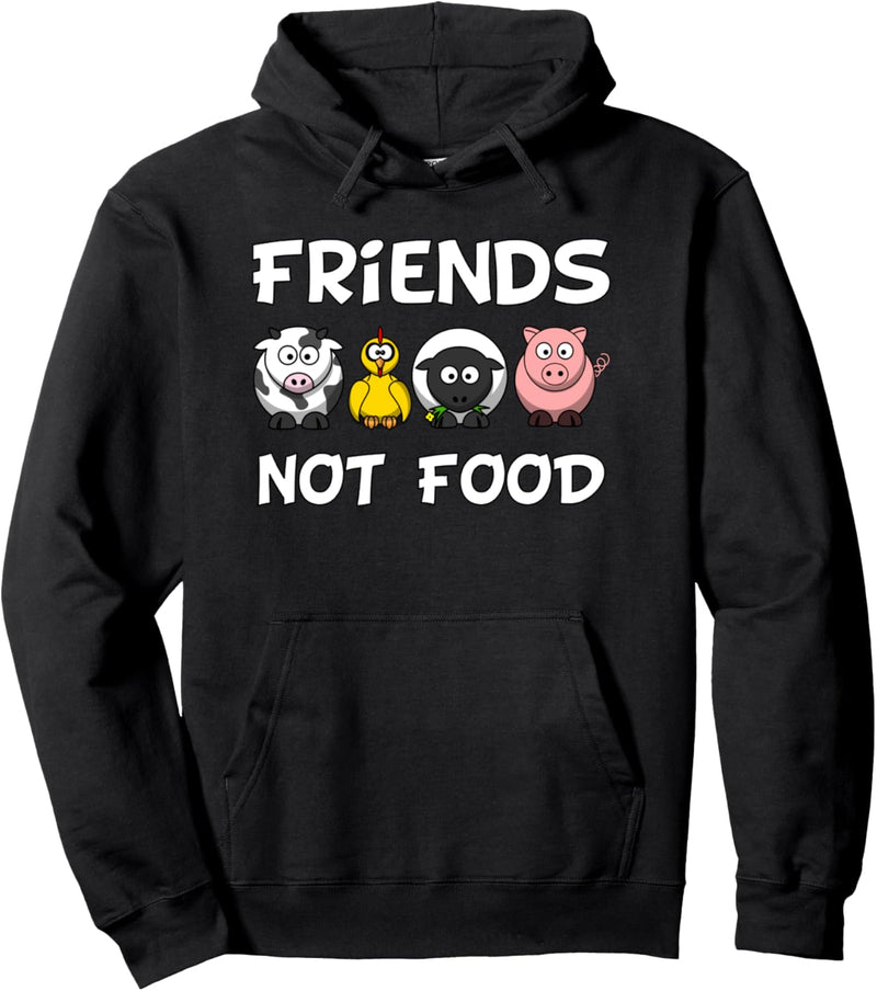 Nachhaltigkeit Vegan Kinder | Friends Not Food | Vegetarier Pullover Hoodie