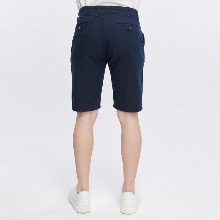 Xact Herren Leinen 23cm Tailored Chino Shorts, Regular Fit 42W Navy, 42W Navy