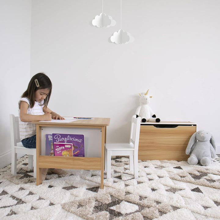 Humble Crew Journey Spielzeugkiste aus Holz mit Deckel, Spielzeugkiste für Kinder, ideal für Schlafz