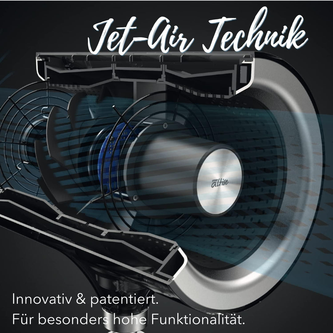 Everdure JET Ventilator inkl. Fernbedienung Farbe Blau I Standventilator mit patentierter Jet-Air Te