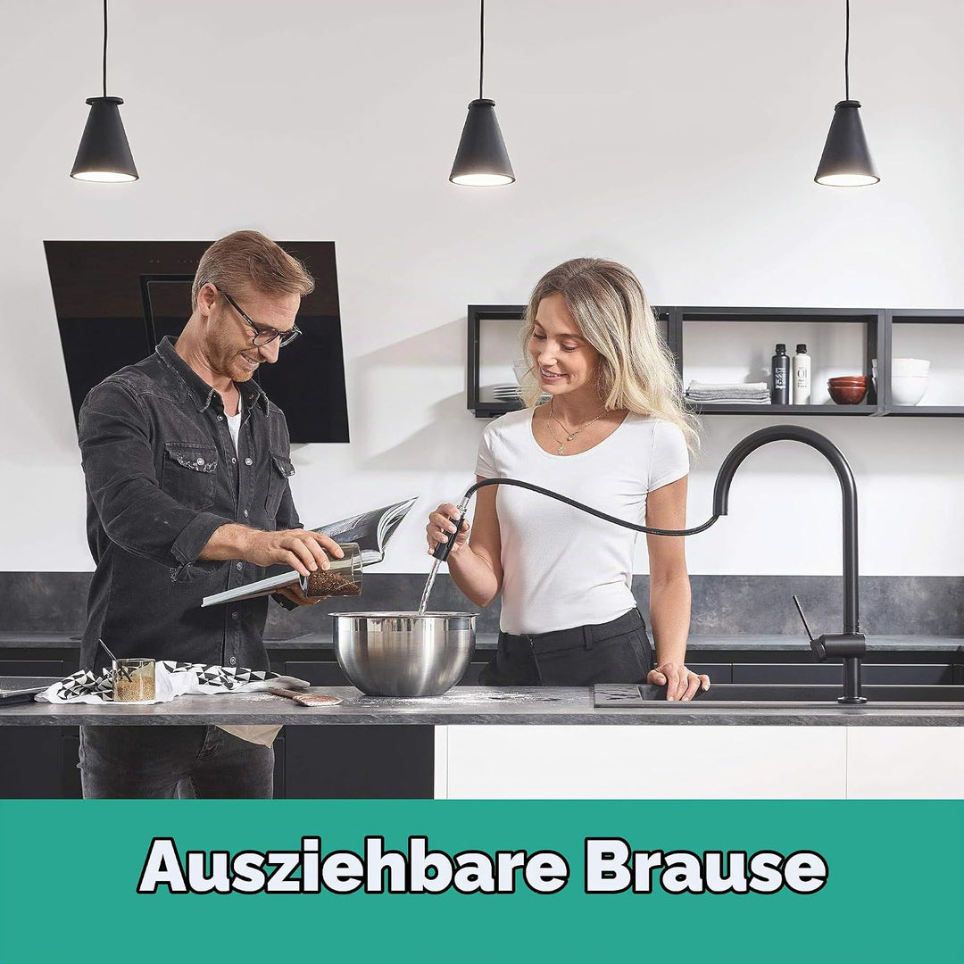 hansgrohe Küchenarmatur Talis M54 (Wasserhahn Küche, 360° schwenkbar, ausziehbare Brause mit 2 Strah