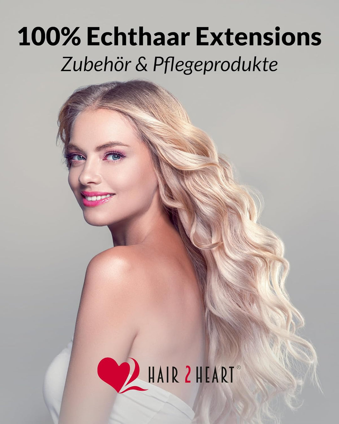 hair2heart Extensions Echthaar Bondings Glatt - 200 Strähnen 0.5g 40cm Lichtblond 