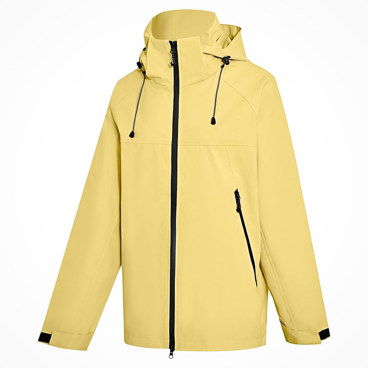 PONCEAU Damen Wasserdicht Regenjacke Leichte Wasserdicht Outdoorjacke Atmungsaktiv & Winddicht, Vers