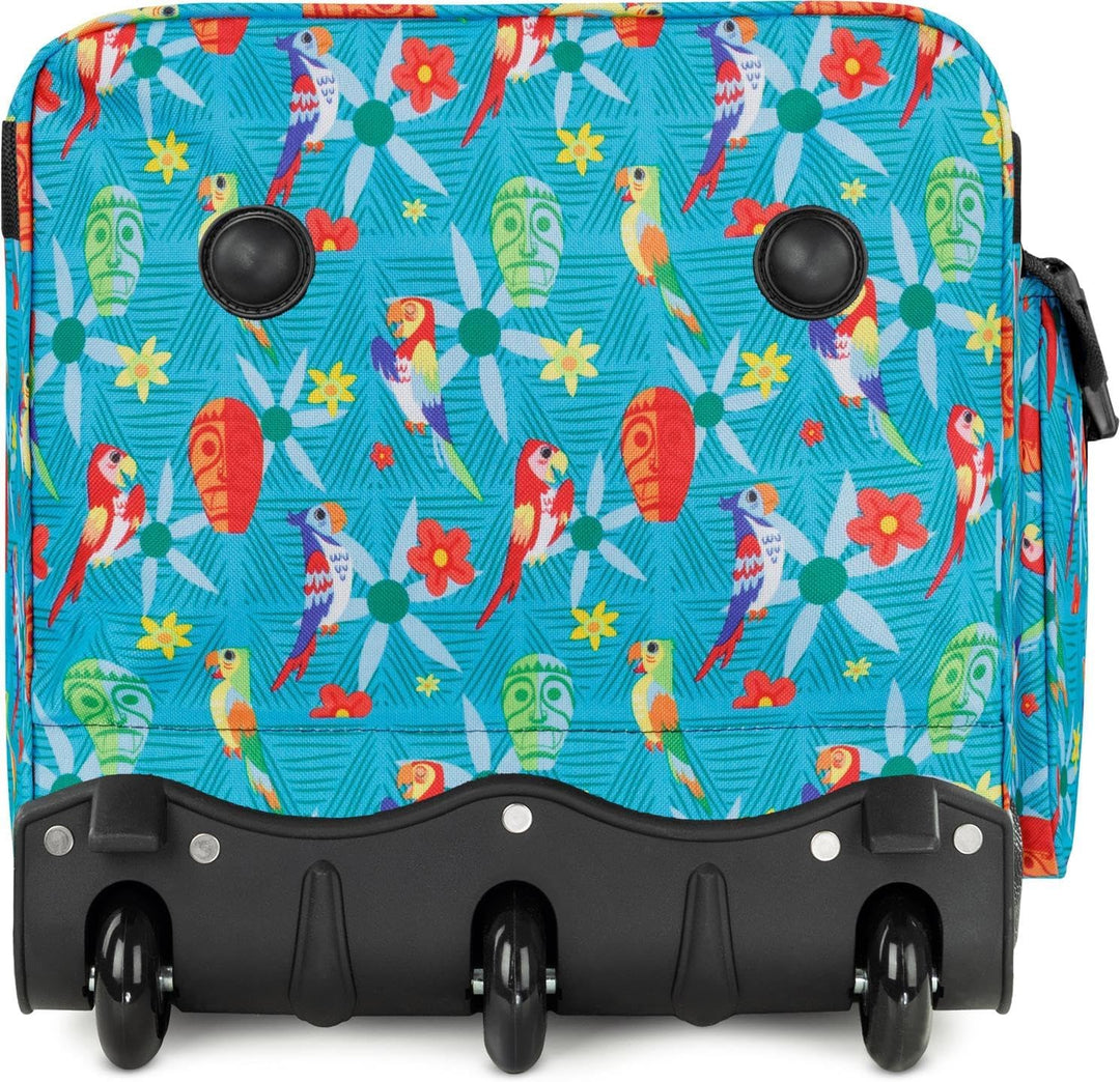 normani Jumbo Reisetasche XXL Trolly mit Rollen aus robustem Material Farbe Papagei / 80 Liter Papag
