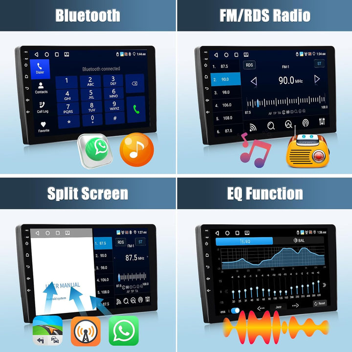 CAMECHO 4+64G Android 15 Autoradio für Porsche Cayenne 2002-2010 mit Rückfahrkamera, 9 Zoll Bluetoot