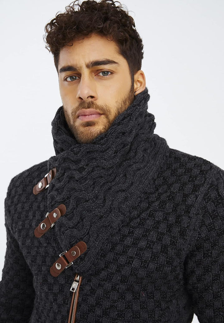 Leif Nelson Herren Strickjacke mit Reissverschluss in Regular Fit, Männer Cardigan in Langarm Design