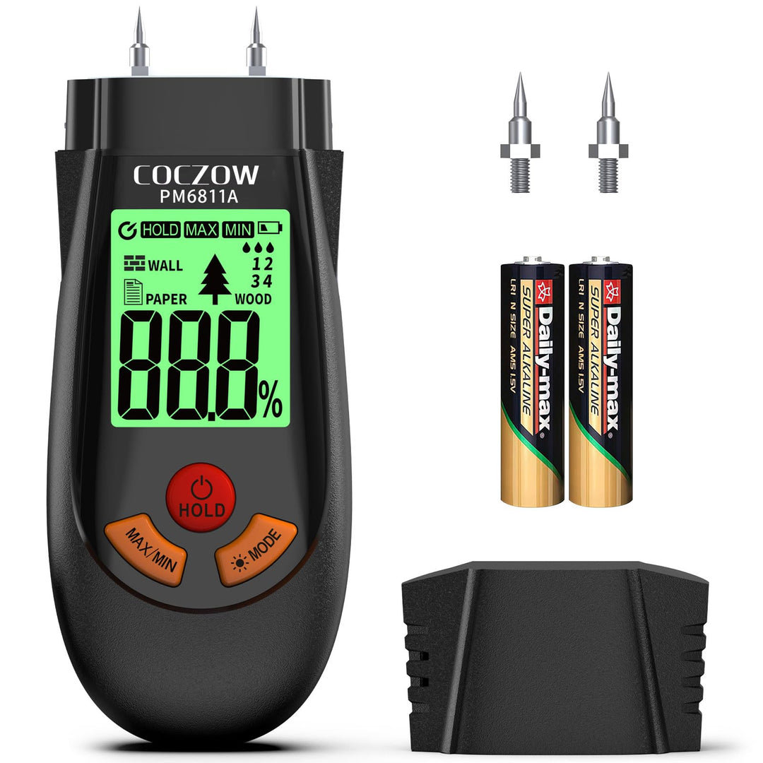 Feuchtigkeitsmessgerät, Feuchtigkeitsmesser Mit Batterie und LCD-Display, geeignet für die schnelle