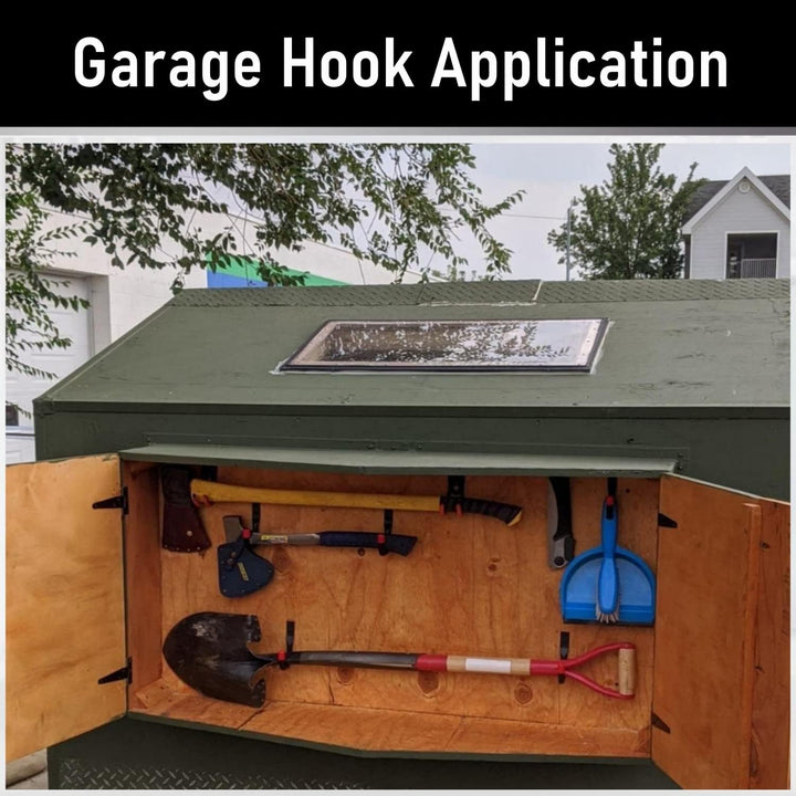 PiPaFox 10 Stück Garage Aufbewahrungshaken, Organizer Utility Haken, Wandmontage System Kleiderbügel