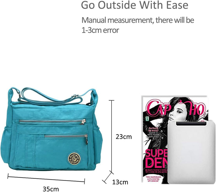NICOLE & DORIS Damen Umhängetasche Lässige Schultertasche Frauen Handtasche Reissverschluss Tasche m