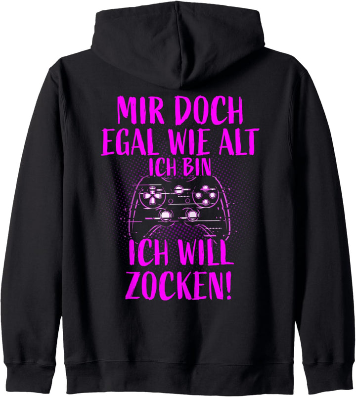 Mir doch egal ob ich zu alt - Gaming - Videospiele - Konsole Kapuzenjacke