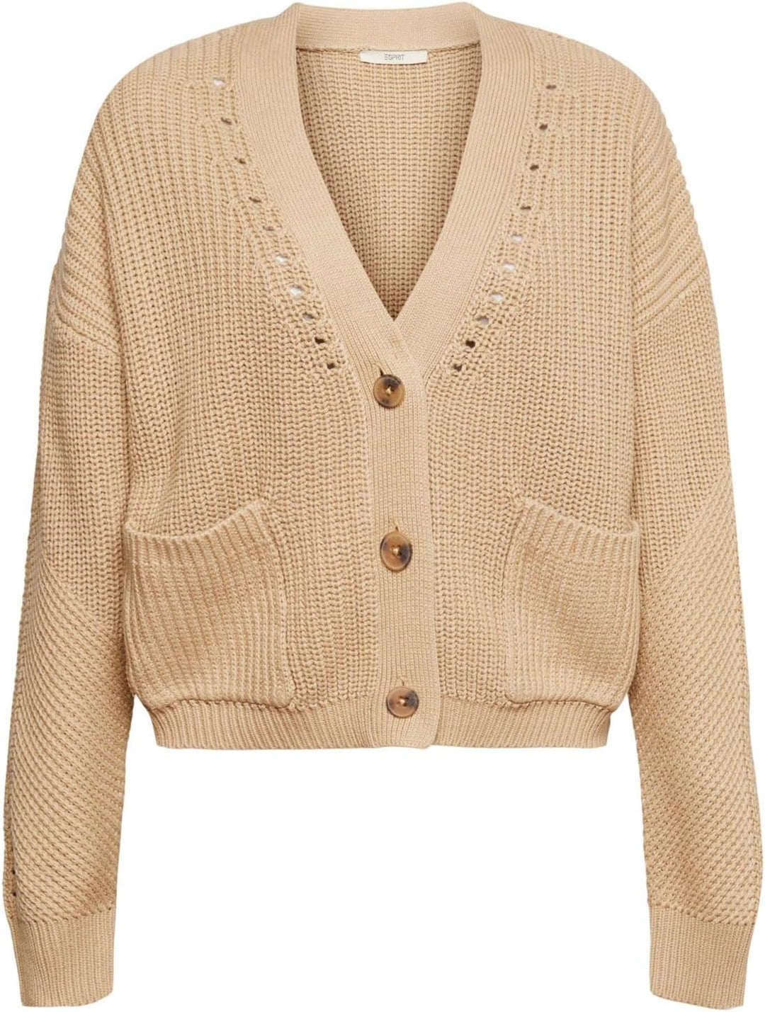 ESPRIT Damen Strickjacke, 285/Sand