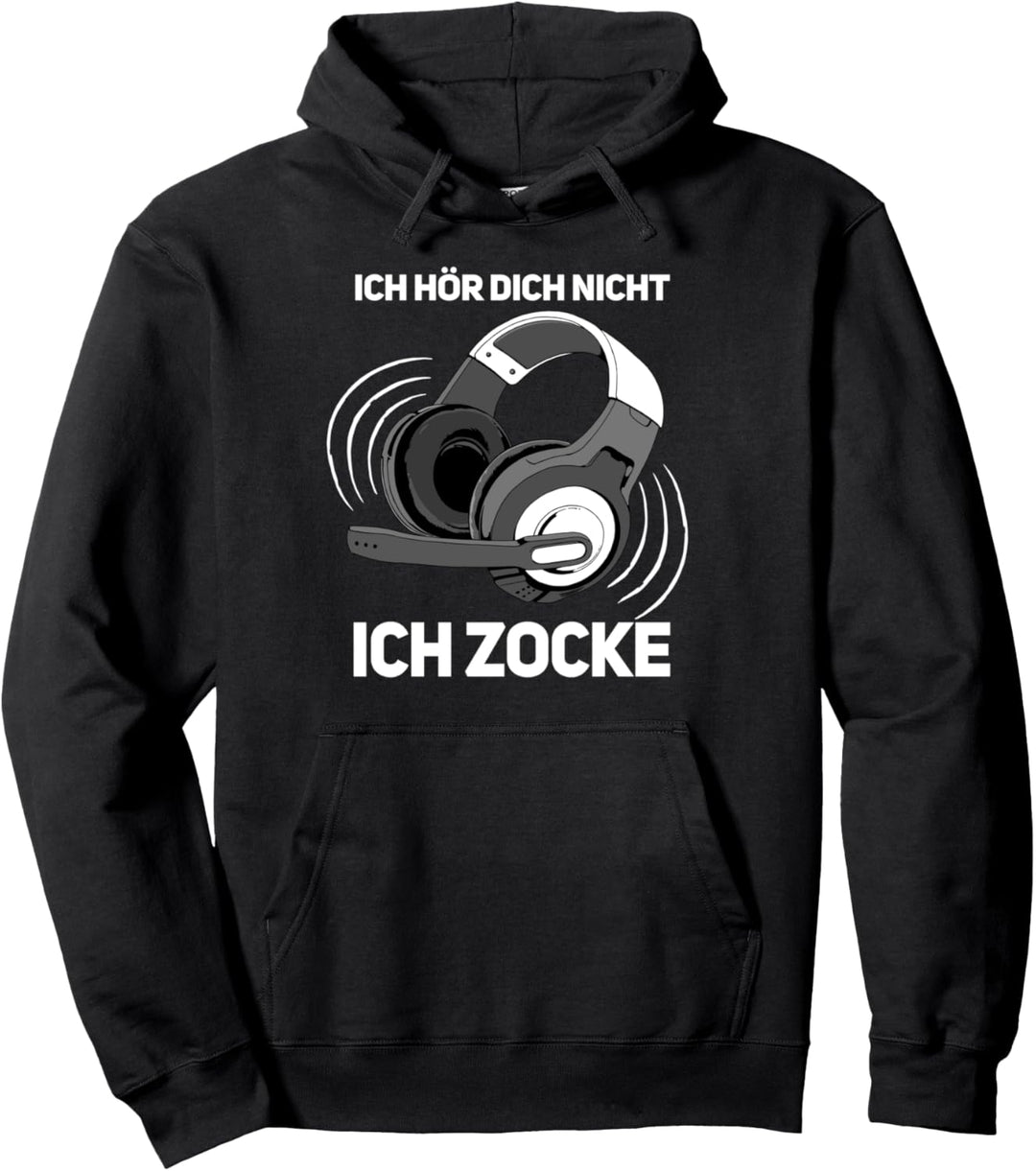 Ich Hör Dich Nicht Ich Zocke Headset Jungen Zocker Gamer Pullover Hoodie